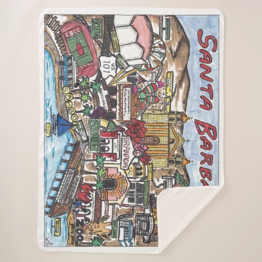 Couverture Sherpa Père Noël Barbara Sherpa Throw Blanket (Devant)