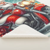 Couverture Sherpa Père Noël en moto (3/4)