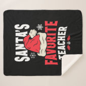 Couverture Sherpa Père Noël Enseignant préféré Noël Père Noël (Devant (Horizontal))