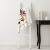 Couverture Sherpa Père Noël japonaise rose et or (En situation)