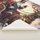 Couverture Sherpa Père Noël/Reindeer steampunk Noël/hiver (3/4)