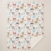 Couverture Sherpa Père Noël, Snowman, Reindeer Motif ID559 (Devant)
