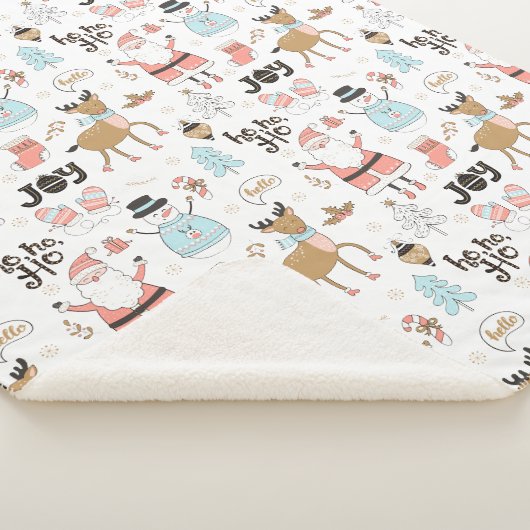 Couverture Sherpa Père Noël, Snowman, Reindeer Motif ID559 (3/4)