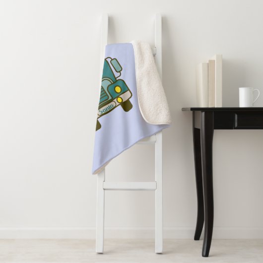 Couverture Sherpa Père Noël vue de devant Joyeux Noël (En situation)