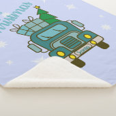 Couverture Sherpa Père Noël vue de devant Joyeux Noël (3/4)