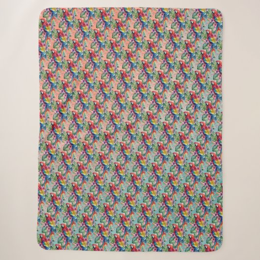Couverture Sherpa Perroquet (Devant)
