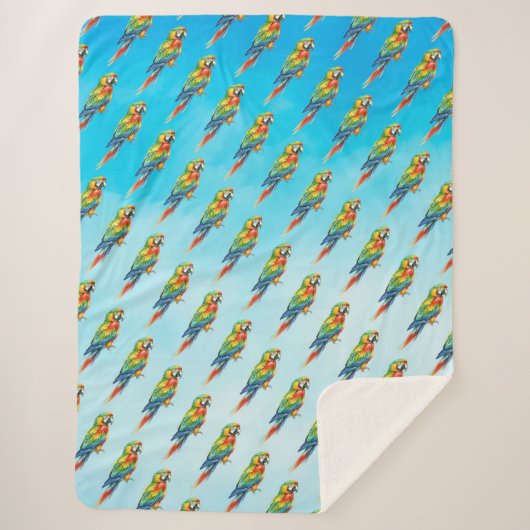 Couverture Sherpa Perroquet (Devant)