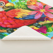 Couverture Sherpa perroquet coloré (3/4)