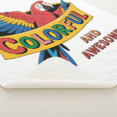 Couverture Sherpa Perroquet coloré (3/4)