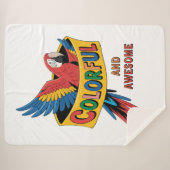 Couverture Sherpa Perroquet coloré (Devant (Horizontal))