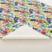 Couverture Sherpa Perroquets colorés d'aquarelle (3/4)