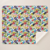 Couverture Sherpa Perroquets colorés d'aquarelle (Devant (Horizontal))