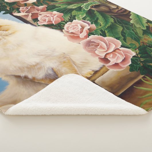 Couverture Sherpa Perse Chat Rose Dryad (3/4)