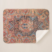 Couverture Sherpa Perse Moquette Rouge noir  (Devant (Horizontal))