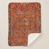 Couverture Sherpa Persia Sarouk Feuille jaune rouge  (Devant)