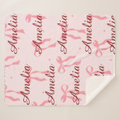 Couverture Sherpa Personalized Baby Name Blanket – Custom Gift (Devant (Horizontal))