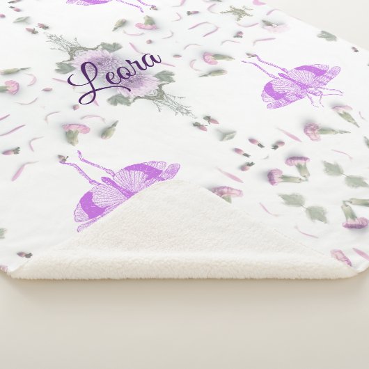 Couverture Sherpa Personalized Butterfly Name Blanket (3/4)