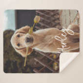 Couverture Sherpa Personalized Custom Photo And Text (Devant (Horizontal))