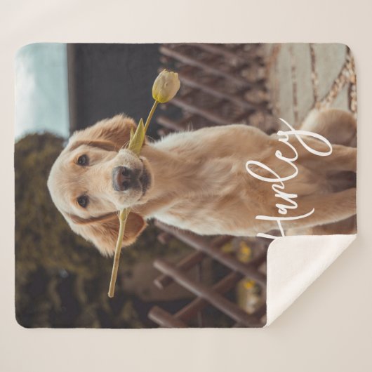 Couverture Sherpa Personalized Custom Photo And Text (Devant (Horizontal))