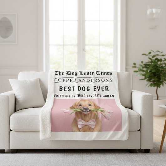 Couverture Sherpa Personalized Dog Photo | Best Dog Ever