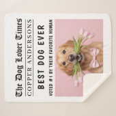 Couverture Sherpa Personalized Dog Photo | Best Dog Ever (Devant (Horizontal))