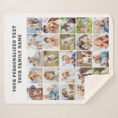 Couverture Sherpa Personalized Family Photo Collage Cute 25 Picture (Devant (Horizontal))