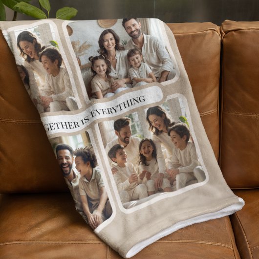 Couverture Sherpa  Personalized Family Photo-Together Is Everything