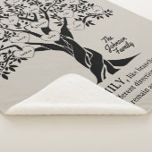 Couverture Sherpa Personalized Family Tree Black And Tan (3/4)