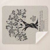 Couverture Sherpa Personalized Family Tree Black And Tan (Devant (Horizontal))