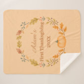 Couverture Sherpa Personalized First Thanksgiving (Devant (Horizontal))