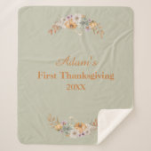 Couverture Sherpa Personalized First Thanksgiving (Devant)