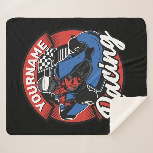 Couverture Sherpa Personalized Go Kart (Devant (Horizontal))