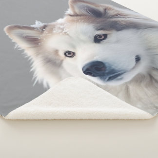 Couverture Sherpa Personalized Grey Dog Photo Blanket