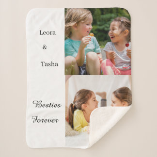 Couverture Sherpa Personalized Kids Best Friends Photo Blanket