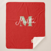 Couverture Sherpa Personalized Kids' Blanket with Initial and Daisi (Devant)