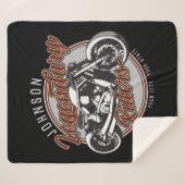 Couverture Sherpa Personalized Motorcycle Legendary Rider Biker (Devant (Horizontal))