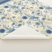 Couverture Sherpa Personalized Name Blue Wildflowers (3/4)
