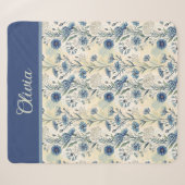 Couverture Sherpa Personalized Name Blue Wildflowers (Devant (Horizontal))