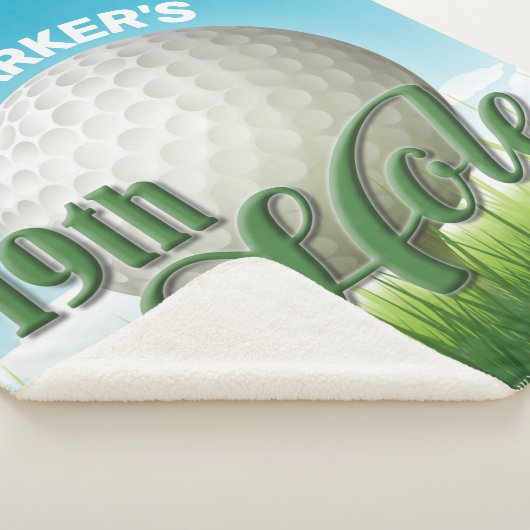 Couverture Sherpa PERSONALIZED NAME Golfer Golf Pro Ball 19th Hole (3/4)
