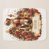 Couverture Sherpa Personalized Nutcracker Christmas Blanket with Nam (Devant (Horizontal))