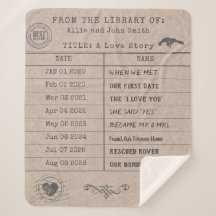 Personalized "Our Love Story" Library Card