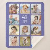 Couverture Sherpa Personnage moderne 11 Photo Collage Periwinkle (Devant)