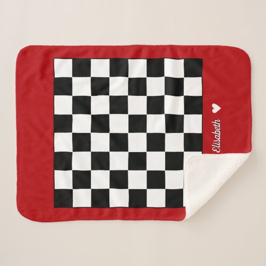 Couverture Sherpa personnalisable avec conception  (Devant (Horizontal))