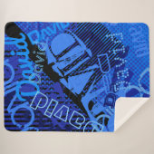 Couverture Sherpa Personnalisable avec un nom personnalisé créatif (Devant (Horizontal))