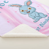 Couverture Sherpa Personnalisable Cute Bunny Baby Blanket (3/4)