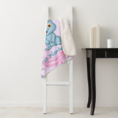 Couverture Sherpa Personnalisable Cute Bunny Baby Blanket (En situation)