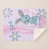 Couverture Sherpa Personnalisable Cute Bunny Baby Blanket (Devant (Horizontal))