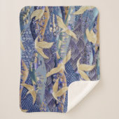 Couverture Sherpa Personnalisation de la grue japonaise (Devant)