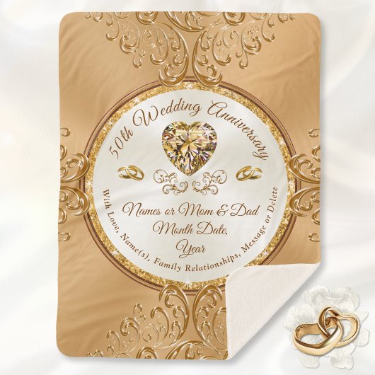 Couverture Sherpa Personnalisé, 50e anniversaire de lancement de cou