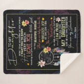 Couverture Sherpa Personnalisé À Ma Fille Amour De Maman (Devant (Horizontal))